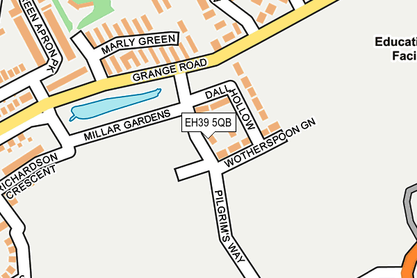 EH39 5QB map - OS OpenMap – Local (Ordnance Survey) EH39 5QB map - OS OpenMap – Local (Ordnance Survey)
