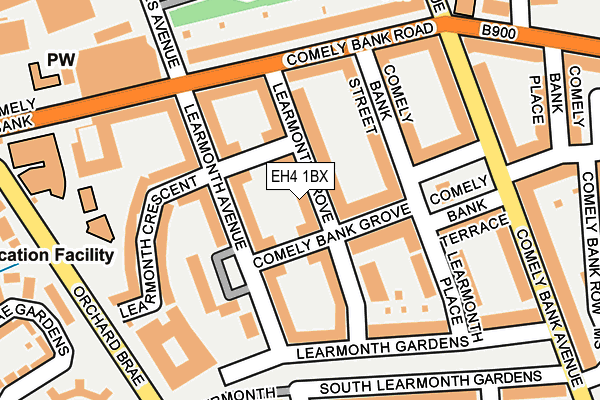 EH4 1BX map - OS OpenMap – Local (Ordnance Survey) EH4 1BX map - OS OpenMap – Local (Ordnance Survey)