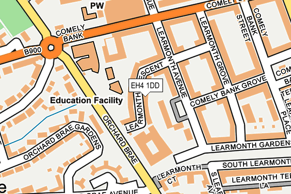 EH4 1DD map - OS OpenMap – Local (Ordnance Survey)