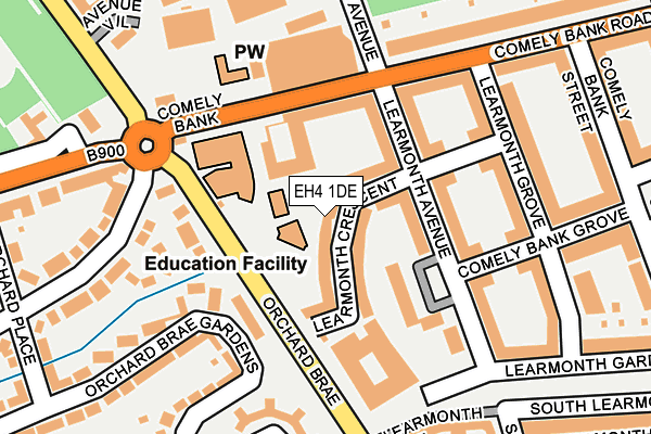 EH4 1DE map - OS OpenMap – Local (Ordnance Survey) EH4 1DE map - OS OpenMap – Local (Ordnance Survey)