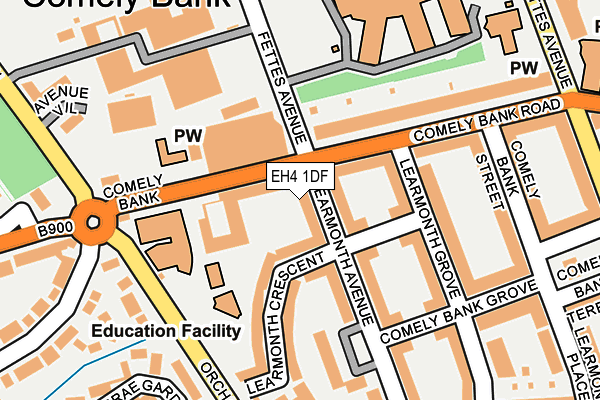 EH4 1DF map - OS OpenMap – Local (Ordnance Survey) EH4 1DF map - OS OpenMap – Local (Ordnance Survey)