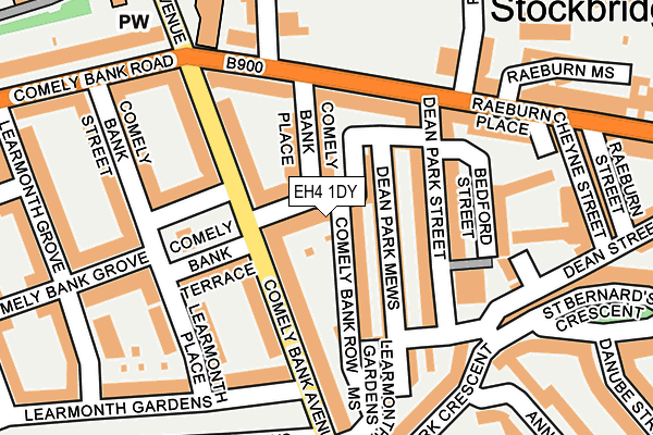 EH4 1DY map - OS OpenMap – Local (Ordnance Survey) EH4 1DY map - OS OpenMap – Local (Ordnance Survey)