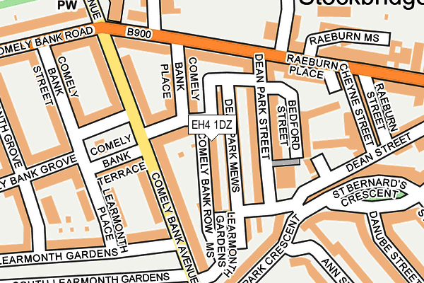EH4 1DZ map - OS OpenMap – Local (Ordnance Survey)