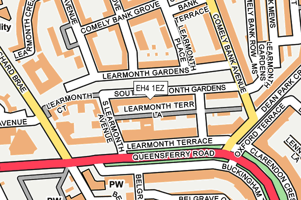 EH4 1EZ map - OS OpenMap – Local (Ordnance Survey) EH4 1EZ map - OS OpenMap – Local (Ordnance Survey)