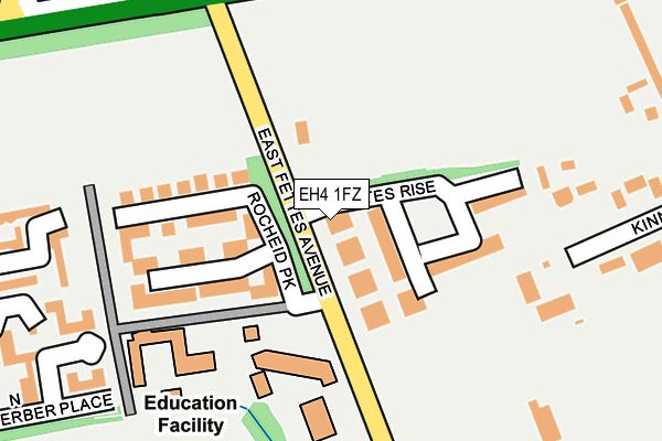 EH4 1FZ map - OS OpenMap – Local (Ordnance Survey) EH4 1FZ map - OS OpenMap – Local (Ordnance Survey)