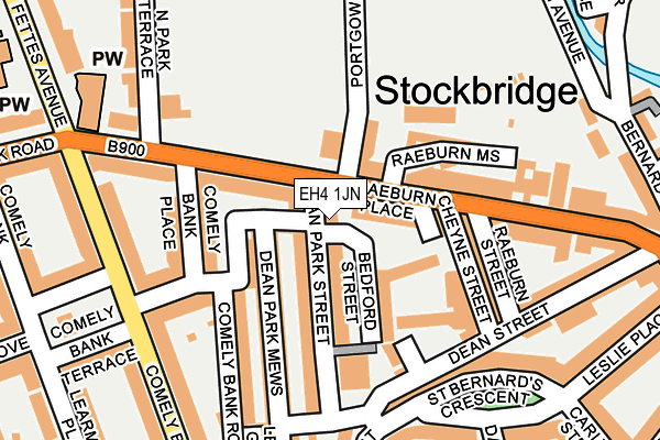 EH4 1JN map - OS OpenMap – Local (Ordnance Survey) EH4 1JN map - OS OpenMap – Local (Ordnance Survey)