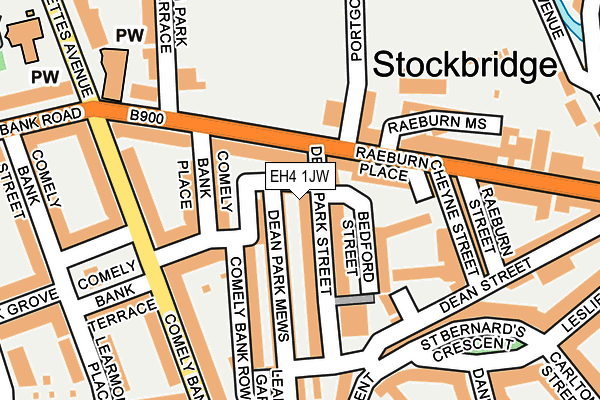 EH4 1JW map - OS OpenMap – Local (Ordnance Survey) EH4 1JW map - OS OpenMap – Local (Ordnance Survey)
