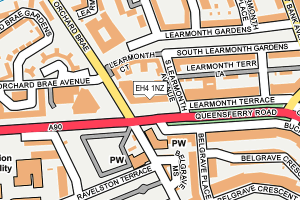 EH4 1NZ map - OS OpenMap – Local (Ordnance Survey) EH4 1NZ map - OS OpenMap – Local (Ordnance Survey)
