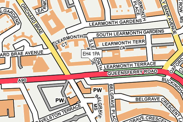 EH4 1PA map - OS OpenMap – Local (Ordnance Survey) EH4 1PA map - OS OpenMap – Local (Ordnance Survey)