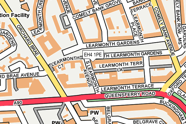 EH4 1PE map - OS OpenMap – Local (Ordnance Survey) EH4 1PE map - OS OpenMap – Local (Ordnance Survey)