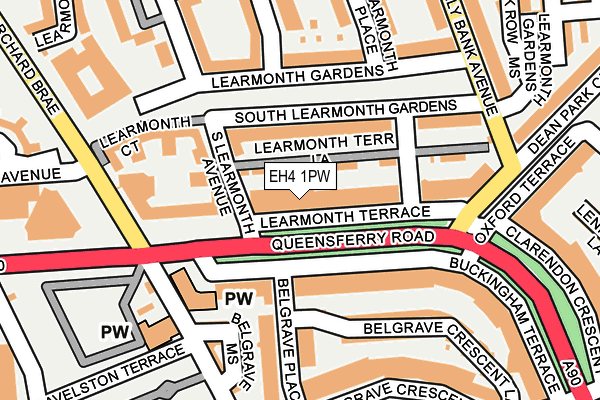 EH4 1PW map - OS OpenMap – Local (Ordnance Survey) EH4 1PW map - OS OpenMap – Local (Ordnance Survey)