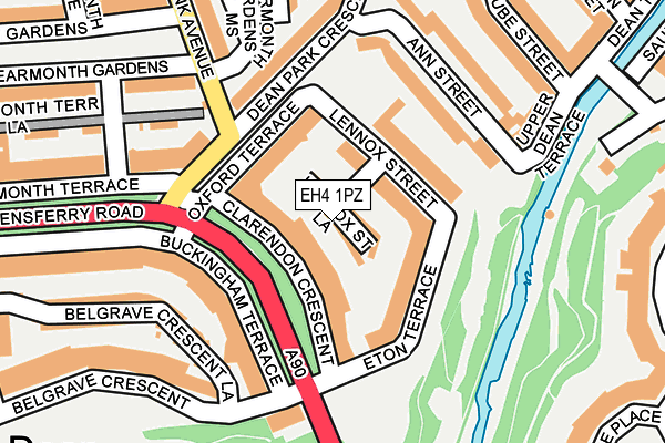 EH4 1PZ map - OS OpenMap – Local (Ordnance Survey) EH4 1PZ map - OS OpenMap – Local (Ordnance Survey)