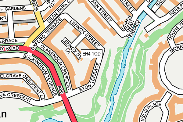 EH4 1QD map - OS OpenMap – Local (Ordnance Survey) EH4 1QD map - OS OpenMap – Local (Ordnance Survey)