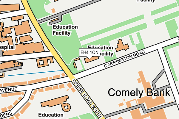EH4 1QN map - OS OpenMap – Local (Ordnance Survey) EH4 1QN map - OS OpenMap – Local (Ordnance Survey)