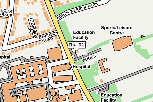 EH4 1RA map - OS OpenMap – Local (Ordnance Survey) EH4 1RA map - OS OpenMap – Local (Ordnance Survey)