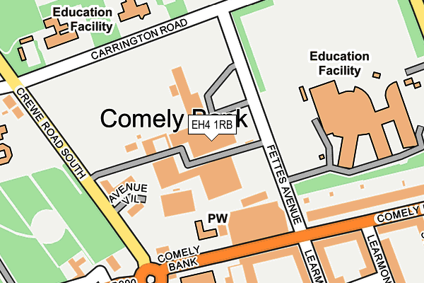 EH4 1RB map - OS OpenMap – Local (Ordnance Survey) EH4 1RB map - OS OpenMap – Local (Ordnance Survey)