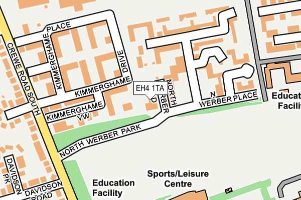 EH4 1TA map - OS OpenMap – Local (Ordnance Survey) EH4 1TA map - OS OpenMap – Local (Ordnance Survey)