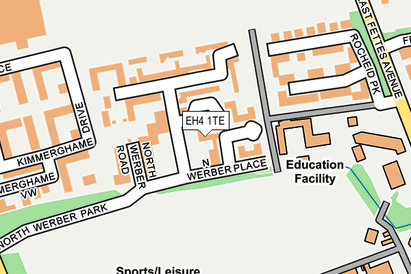 EH4 1TE map - OS OpenMap – Local (Ordnance Survey) EH4 1TE map - OS OpenMap – Local (Ordnance Survey)