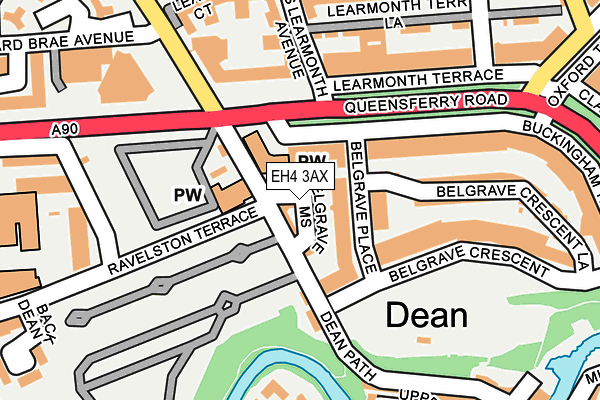 EH4 3AX map - OS OpenMap – Local (Ordnance Survey) EH4 3AX map - OS OpenMap – Local (Ordnance Survey)