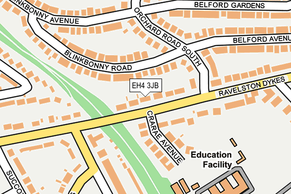 EH4 3JB map - OS OpenMap – Local (Ordnance Survey) EH4 3JB map - OS OpenMap – Local (Ordnance Survey)