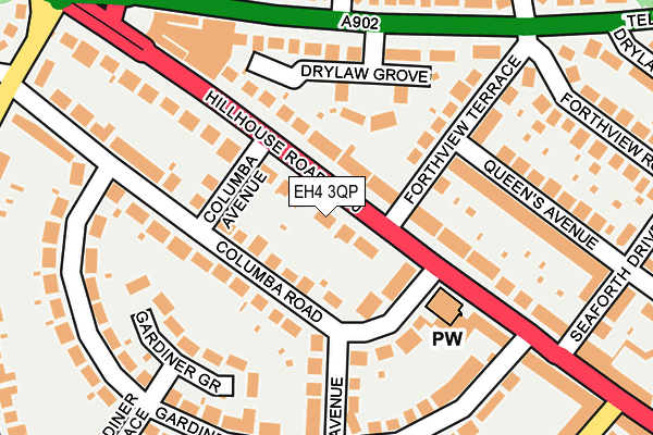 EH4 3QP map - OS OpenMap – Local (Ordnance Survey) EH4 3QP map - OS OpenMap – Local (Ordnance Survey)