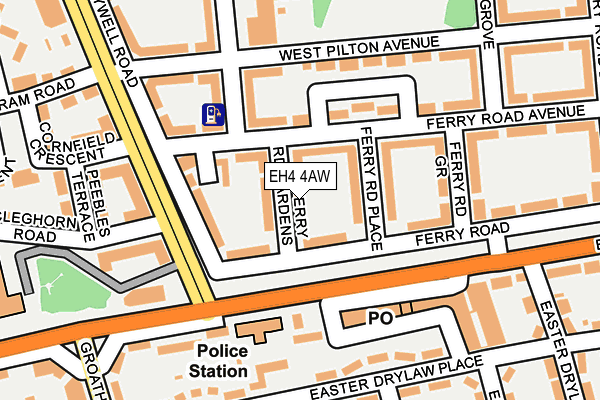 EH4 4AW map - OS OpenMap – Local (Ordnance Survey) EH4 4AW map - OS OpenMap – Local (Ordnance Survey)