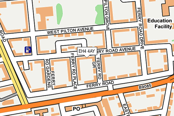 EH4 4AY map - OS OpenMap – Local (Ordnance Survey) EH4 4AY map - OS OpenMap – Local (Ordnance Survey)