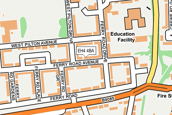 EH4 4BA map - OS OpenMap – Local (Ordnance Survey) EH4 4BA map - OS OpenMap – Local (Ordnance Survey)