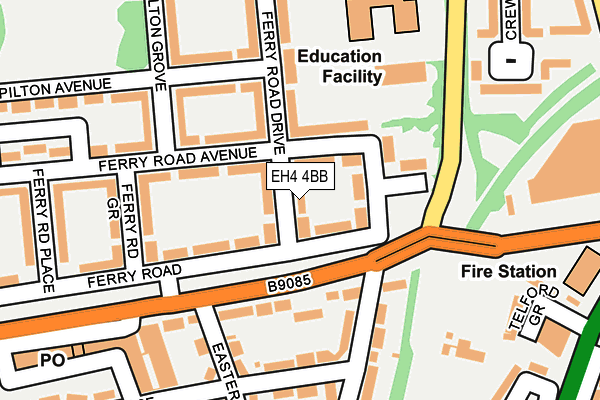 EH4 4BB map - OS OpenMap – Local (Ordnance Survey) EH4 4BB map - OS OpenMap – Local (Ordnance Survey)