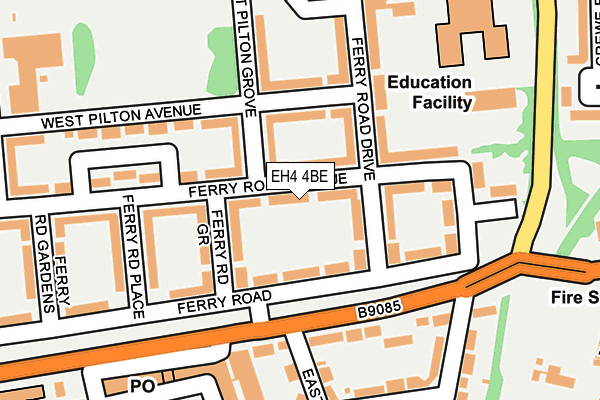 EH4 4BE map - OS OpenMap – Local (Ordnance Survey) EH4 4BE map - OS OpenMap – Local (Ordnance Survey)