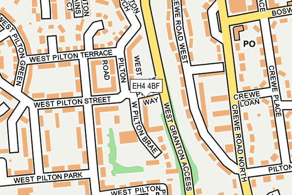 EH4 4BF map - OS OpenMap – Local (Ordnance Survey) EH4 4BF map - OS OpenMap – Local (Ordnance Survey)