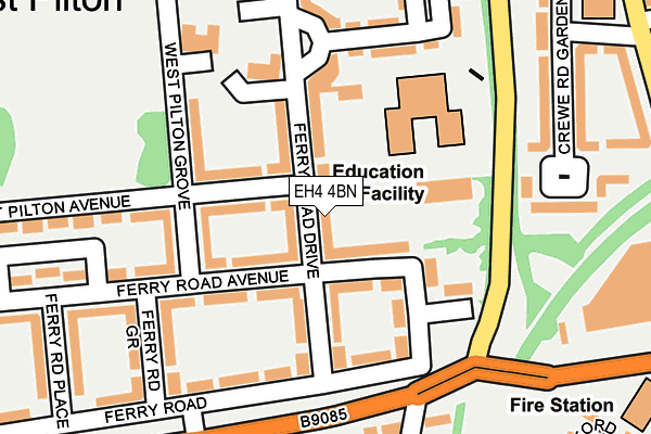 EH4 4BN map - OS OpenMap – Local (Ordnance Survey) EH4 4BN map - OS OpenMap – Local (Ordnance Survey)