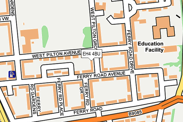 EH4 4BU map - OS OpenMap – Local (Ordnance Survey) EH4 4BU map - OS OpenMap – Local (Ordnance Survey)