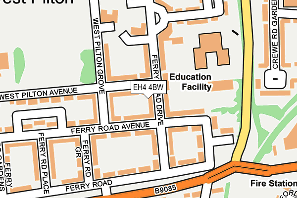 EH4 4BW map - OS OpenMap – Local (Ordnance Survey) EH4 4BW map - OS OpenMap – Local (Ordnance Survey)