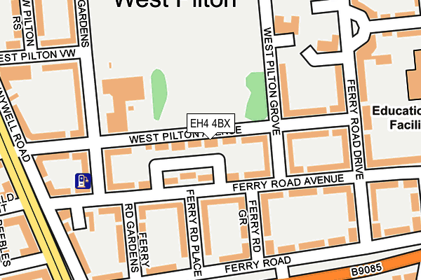 EH4 4BX map - OS OpenMap – Local (Ordnance Survey) EH4 4BX map - OS OpenMap – Local (Ordnance Survey)
