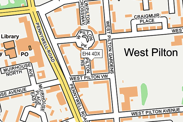 EH4 4DX map - OS OpenMap – Local (Ordnance Survey) EH4 4DX map - OS OpenMap – Local (Ordnance Survey)