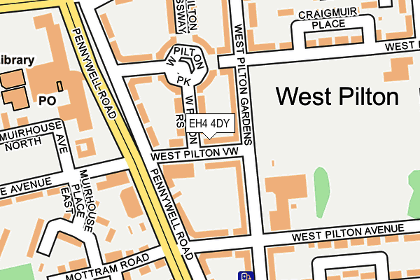 EH4 4DY map - OS OpenMap – Local (Ordnance Survey) EH4 4DY map - OS OpenMap – Local (Ordnance Survey)