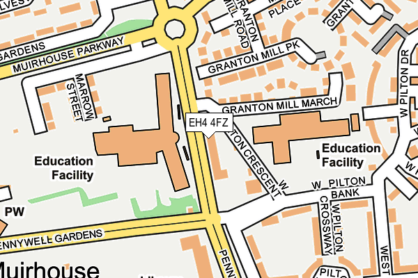 EH4 4FZ map - OS OpenMap – Local (Ordnance Survey) EH4 4FZ map - OS OpenMap – Local (Ordnance Survey)