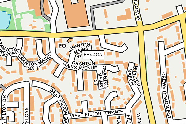 EH4 4GA map - OS OpenMap – Local (Ordnance Survey) EH4 4GA map - OS OpenMap – Local (Ordnance Survey)