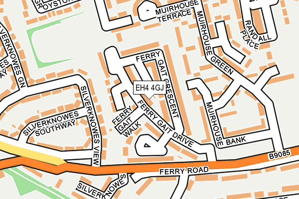 EH4 4GJ map - OS OpenMap – Local (Ordnance Survey) EH4 4GJ map - OS OpenMap – Local (Ordnance Survey)