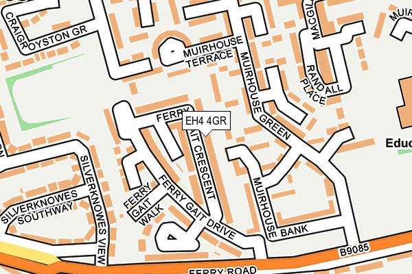 EH4 4GR map - OS OpenMap – Local (Ordnance Survey) EH4 4GR map - OS OpenMap – Local (Ordnance Survey)