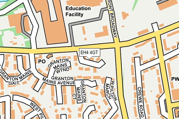 EH4 4GT map - OS OpenMap – Local (Ordnance Survey) EH4 4GT map - OS OpenMap – Local (Ordnance Survey)