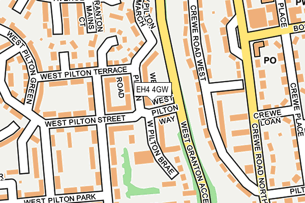 EH4 4GW map - OS OpenMap – Local (Ordnance Survey) EH4 4GW map - OS OpenMap – Local (Ordnance Survey)