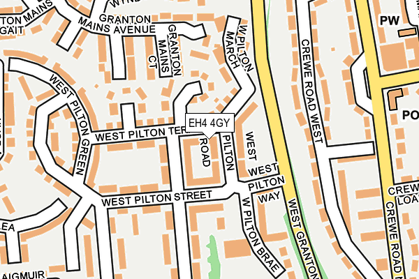 EH4 4GY map - OS OpenMap – Local (Ordnance Survey) EH4 4GY map - OS OpenMap – Local (Ordnance Survey)