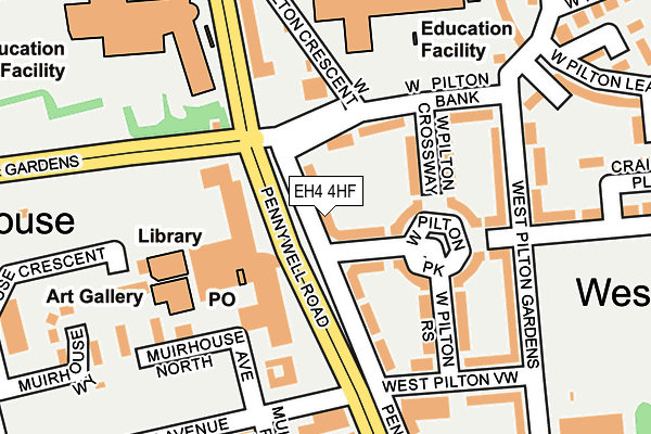 EH4 4HF map - OS OpenMap – Local (Ordnance Survey) EH4 4HF map - OS OpenMap – Local (Ordnance Survey)