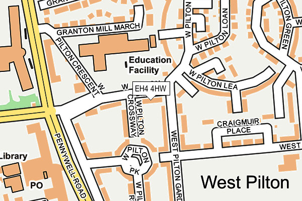 EH4 4HW map - OS OpenMap – Local (Ordnance Survey) EH4 4HW map - OS OpenMap – Local (Ordnance Survey)