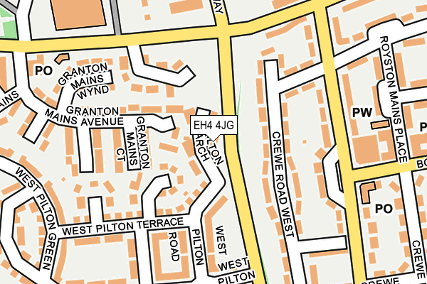 EH4 4JG map - OS OpenMap – Local (Ordnance Survey) EH4 4JG map - OS OpenMap – Local (Ordnance Survey)