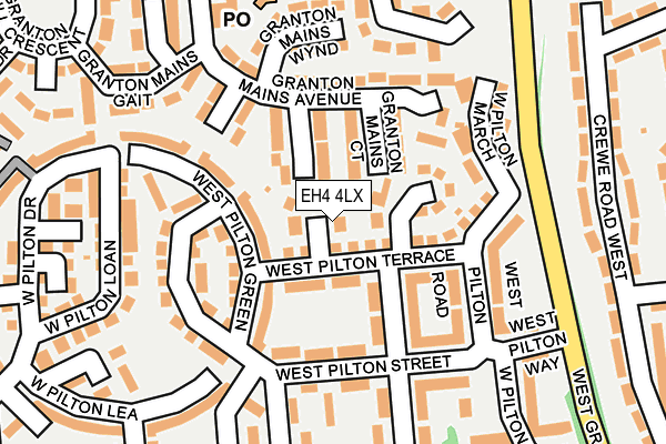 EH4 4LX map - OS OpenMap – Local (Ordnance Survey) EH4 4LX map - OS OpenMap – Local (Ordnance Survey)