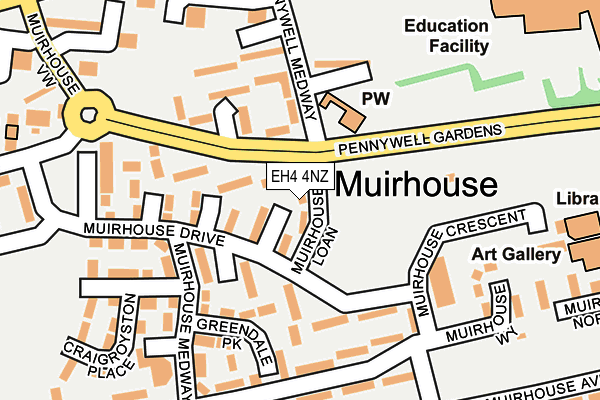 EH4 4NZ map - OS OpenMap – Local (Ordnance Survey) EH4 4NZ map - OS OpenMap – Local (Ordnance Survey)
