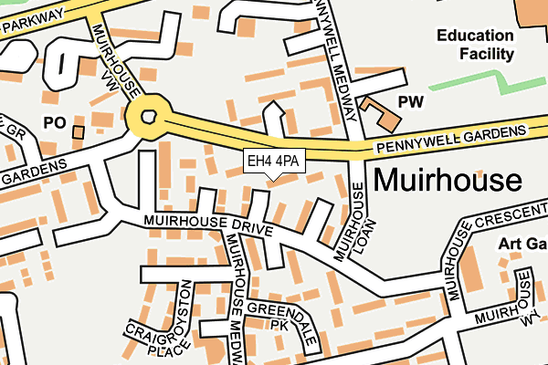 EH4 4PA map - OS OpenMap – Local (Ordnance Survey) EH4 4PA map - OS OpenMap – Local (Ordnance Survey)